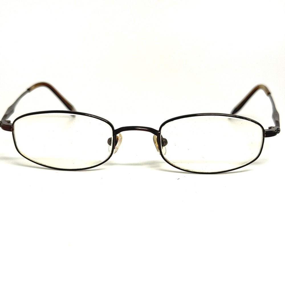 Modo Saki 650 Eyeglasses Frames Brown Oval Full Rim Metal 46-21-140 Eyewear